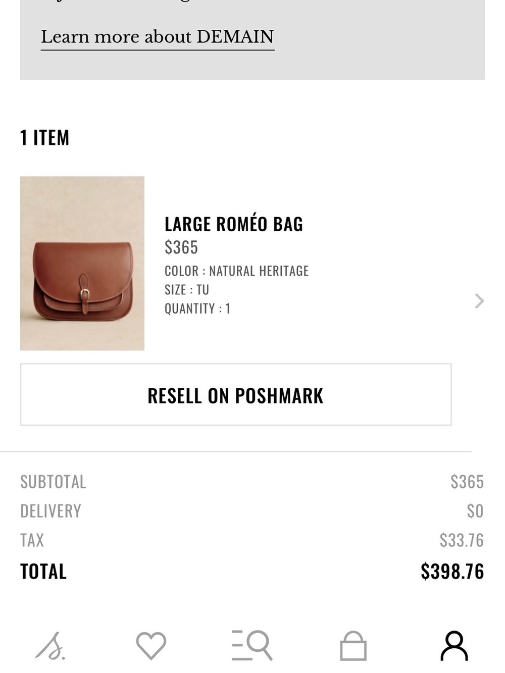 NWT Sezane Large Roméo Bag Natural Heritage - Picture 10 of 10